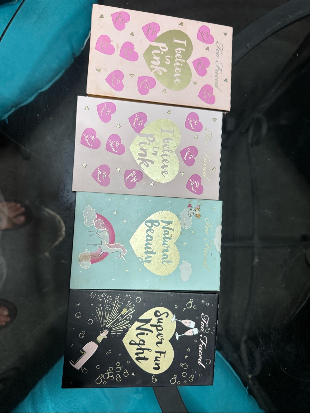 Too Faced Pink, Mint, Teal & Black Decorative Palette Collection